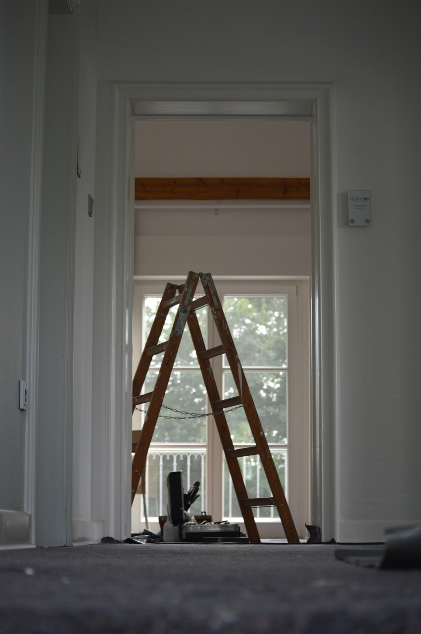 ladder, construction site, tool